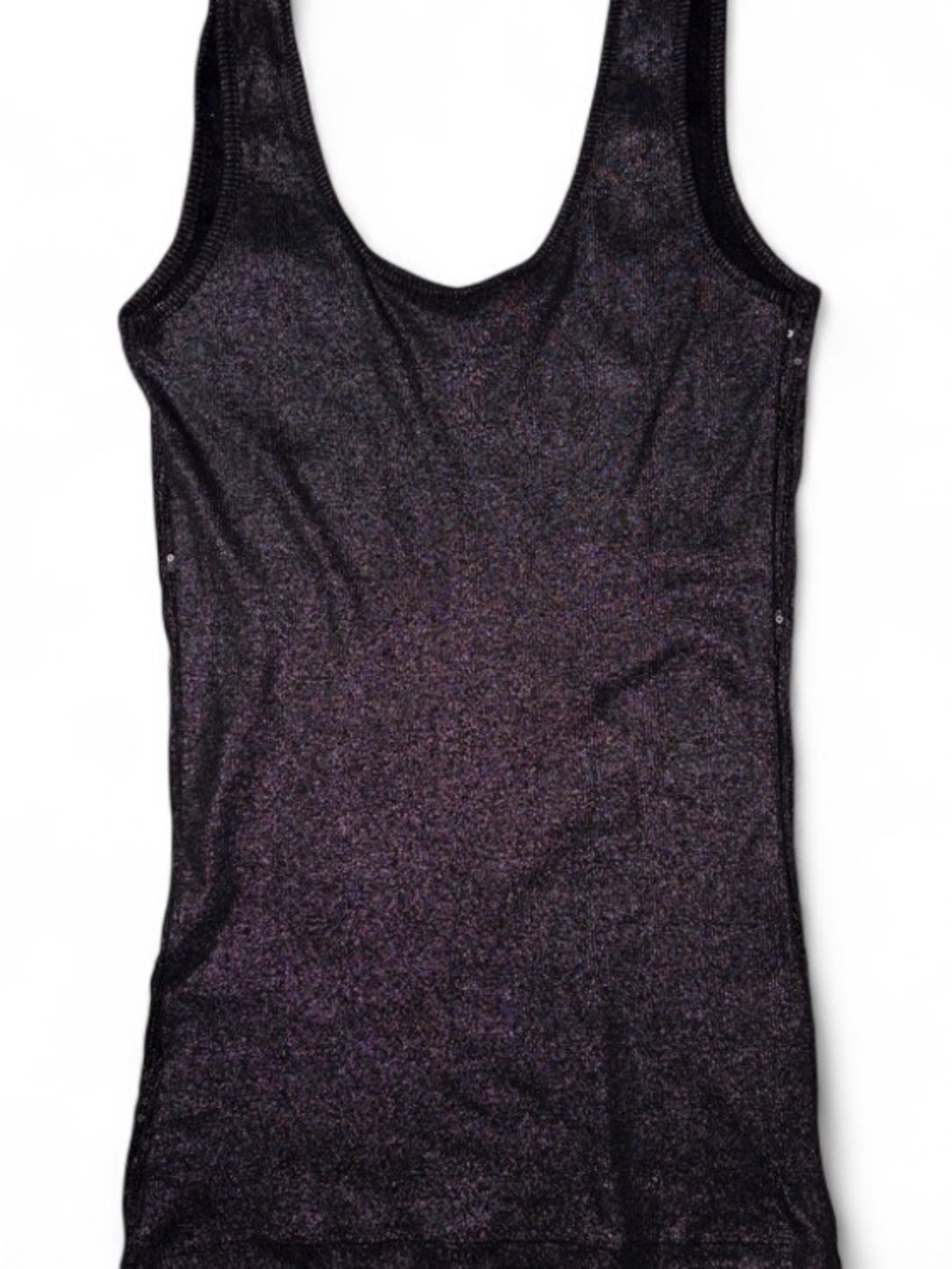 Express Black Sequin Tank Top - Picture 2 of 4